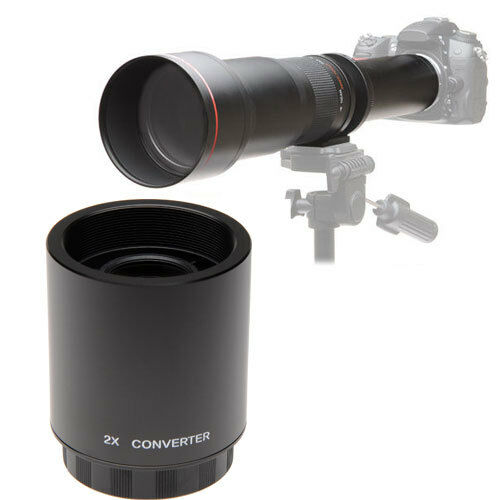 Jintu 2X Teleconverter Lens M42 Mount Voor 650-1300Mm 420-800Mm Tele Telescoop Lens 500Mm 900Mm Mirrorless Lens + Draagtas