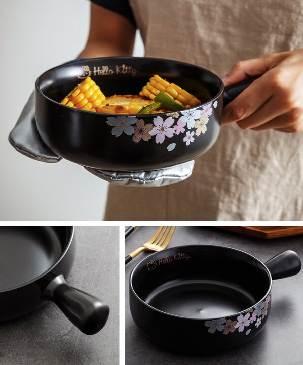 Cartoon Keramische Bakken Japanse Bakplaat Pan Pot Schotel Plaat Servies Kom Lade Magnetron Keuken Servies: 15x21x6cm