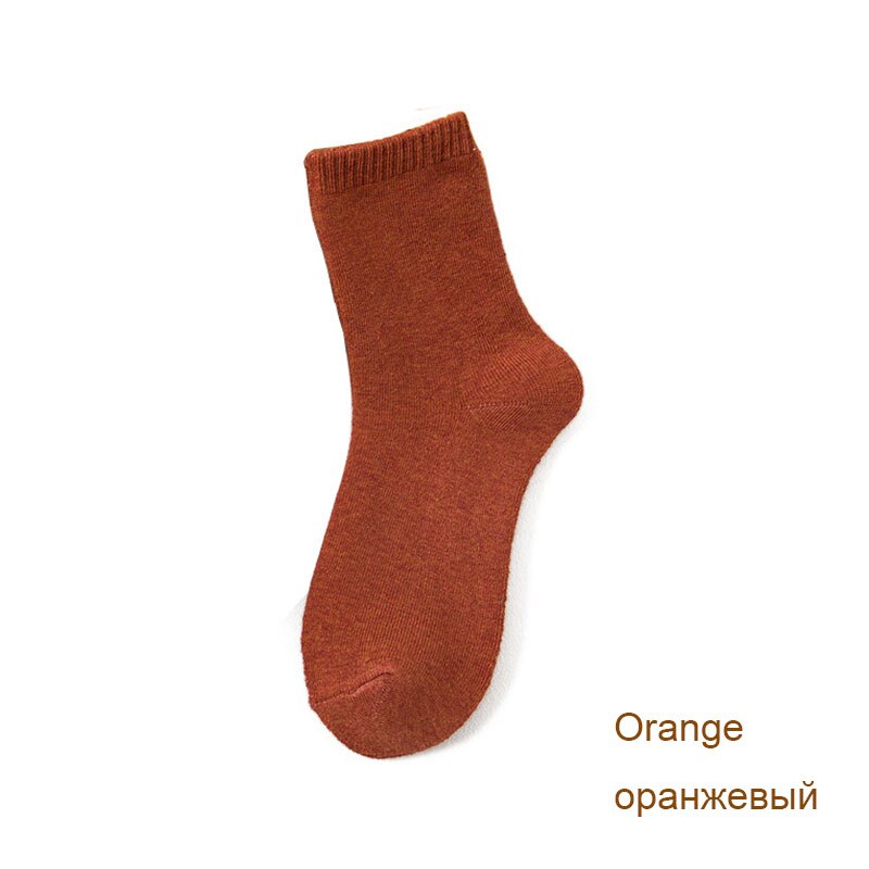 Herre bomuldsstrømper frotté varme herrestrømper efterår & vinter herre tykke sokker vkmony: Orange