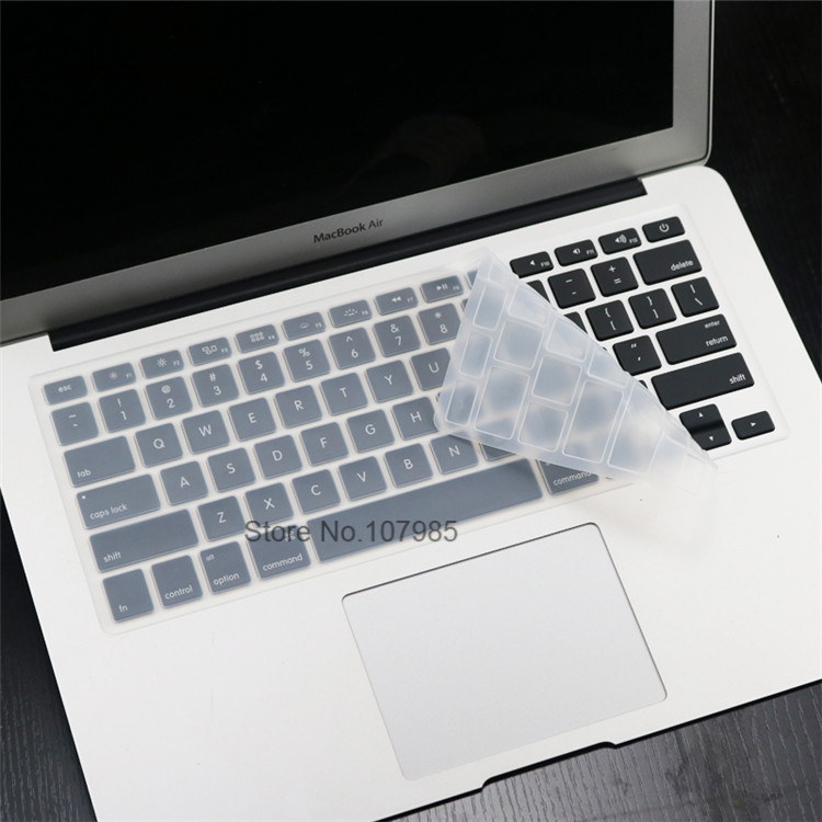 Englisch UNS Geben Silikon Tastatur Abdeckung Schutz Haut fallen Für Apfel Macbook Luft 13 Laptop a1466: klar