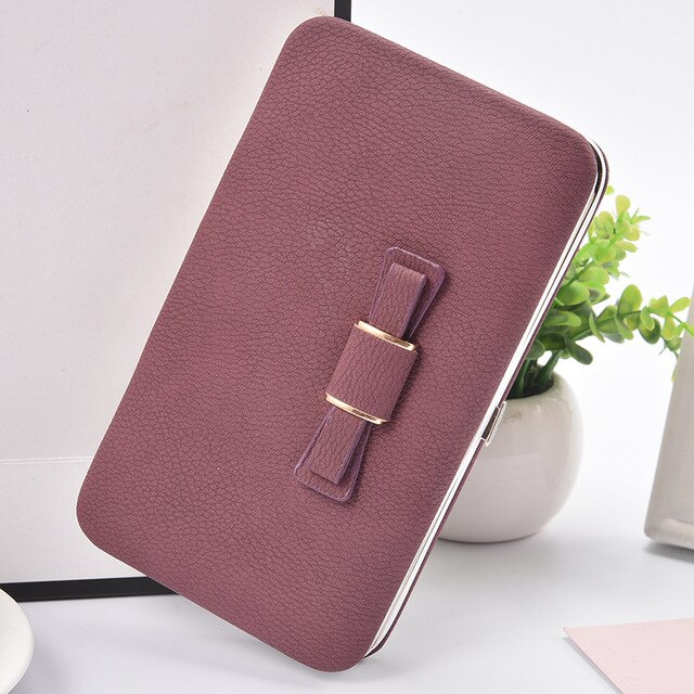 Catei Karrui Korean version of the women's wallet long mobile phone bag bow lunch box female bag tide: 001-3Fuchsia