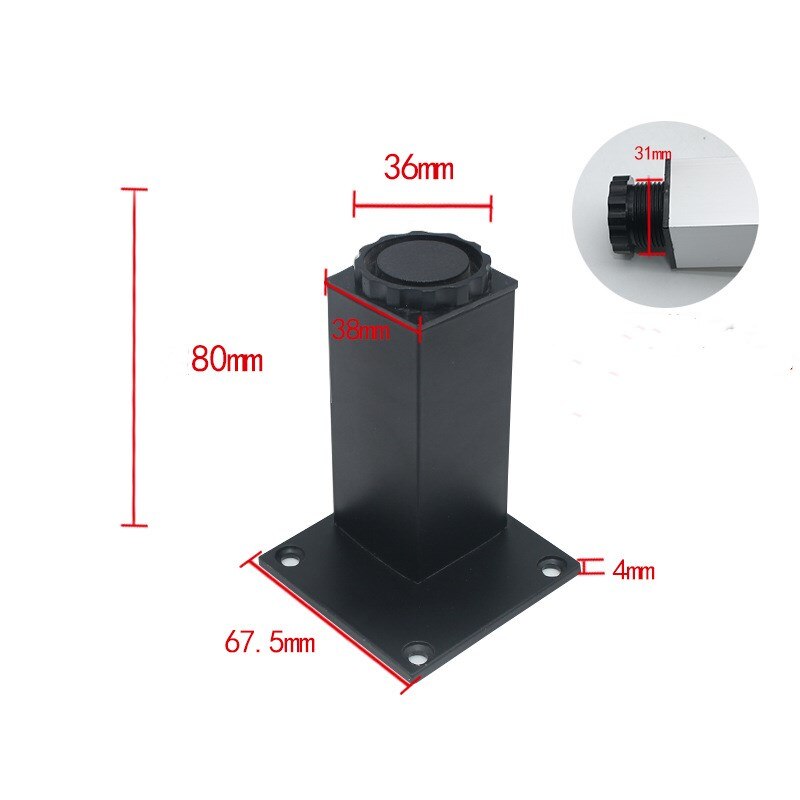 Cabinet feet furniture feet 38 square adjustable cabinet feet bathroom cabinet feet TV cabinet feet aluminum alloy cabinet feet: Bronze