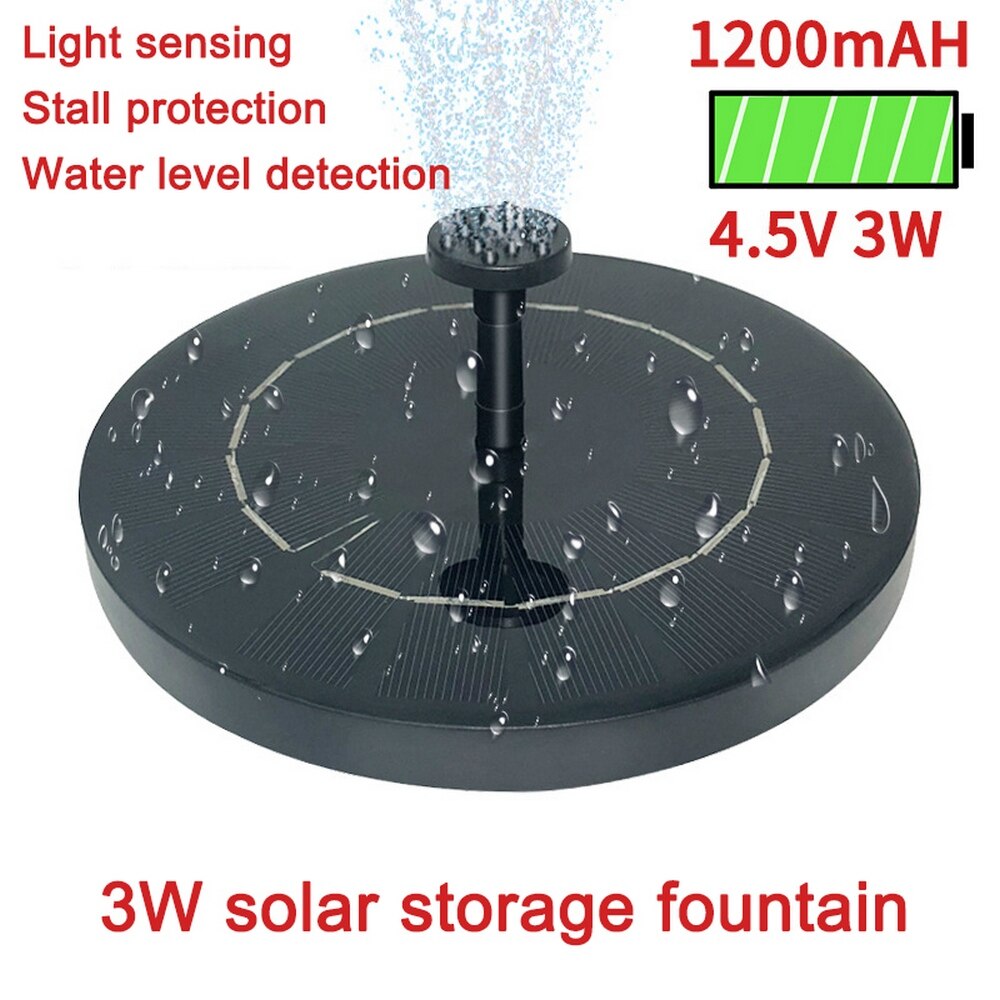 Solar Fontein Waterpomp Fontein Licht Ronde Drijvende Fontein Waterpomp Led Licht Tuin Decoratie Vogel Bad Fontein Licht: TYPE4
