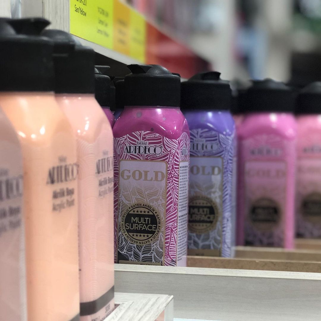 Artdeco Acrylic Paint 140ml Yellow Color art hobby school season