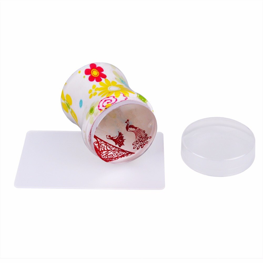 Buitee Clear Jelly Silicone Nail Stamper With Scrapet Nail Art Stamping Tool Set For DIY Nail Stamping Manicure Nail Decoration: Set 11