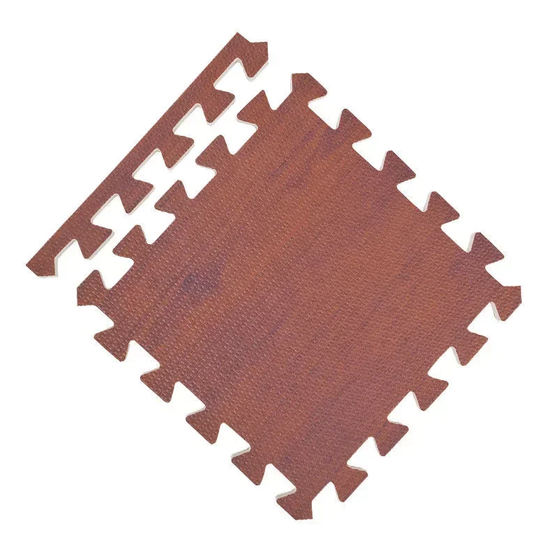 Houtnerf Puzzel Mat Baby Foam Play Splicing Slaapkamer Thicken Zachte Moderne Floor Kids Tapijt Woonkamer Kruipen Tapijt Play mat: 200Cm * 150Cm / Black