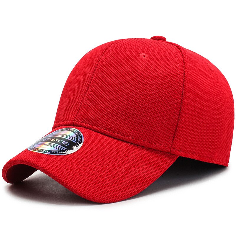 Gorra de béisbol con cierre trasero para hombre y mujer, gorro de camionero ajustado, color negro, para exteriores: Rojo