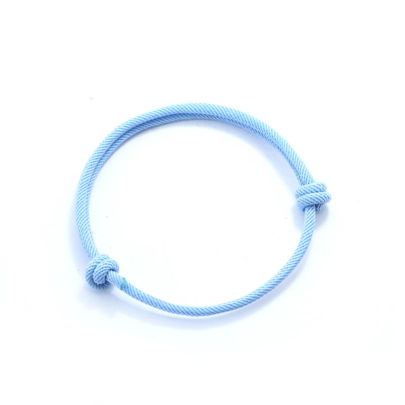 handgemaakte verstelbare touwarmband Unisex 4 mm dunne stringrelatiearmband Paar armband Lucky Thread Brazalete Pulseira: Silver Plated