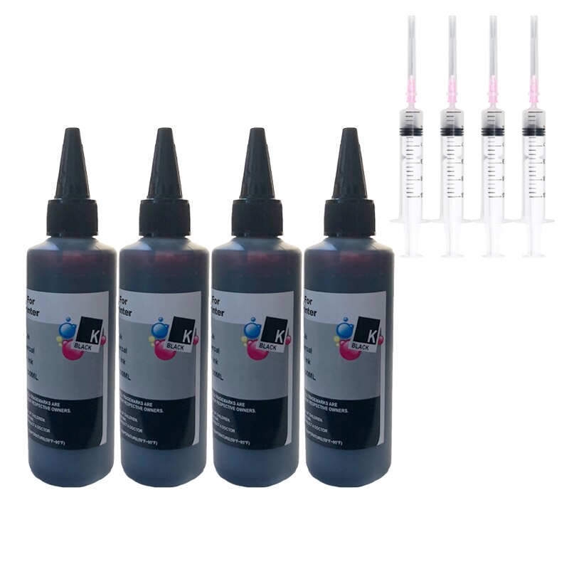 5x100ML Flasche Universal Refill Tinte kit für Epson für Canon für HP für Brother Inkjet Drucker CISS patrone Drucker Tinte: 4 BK