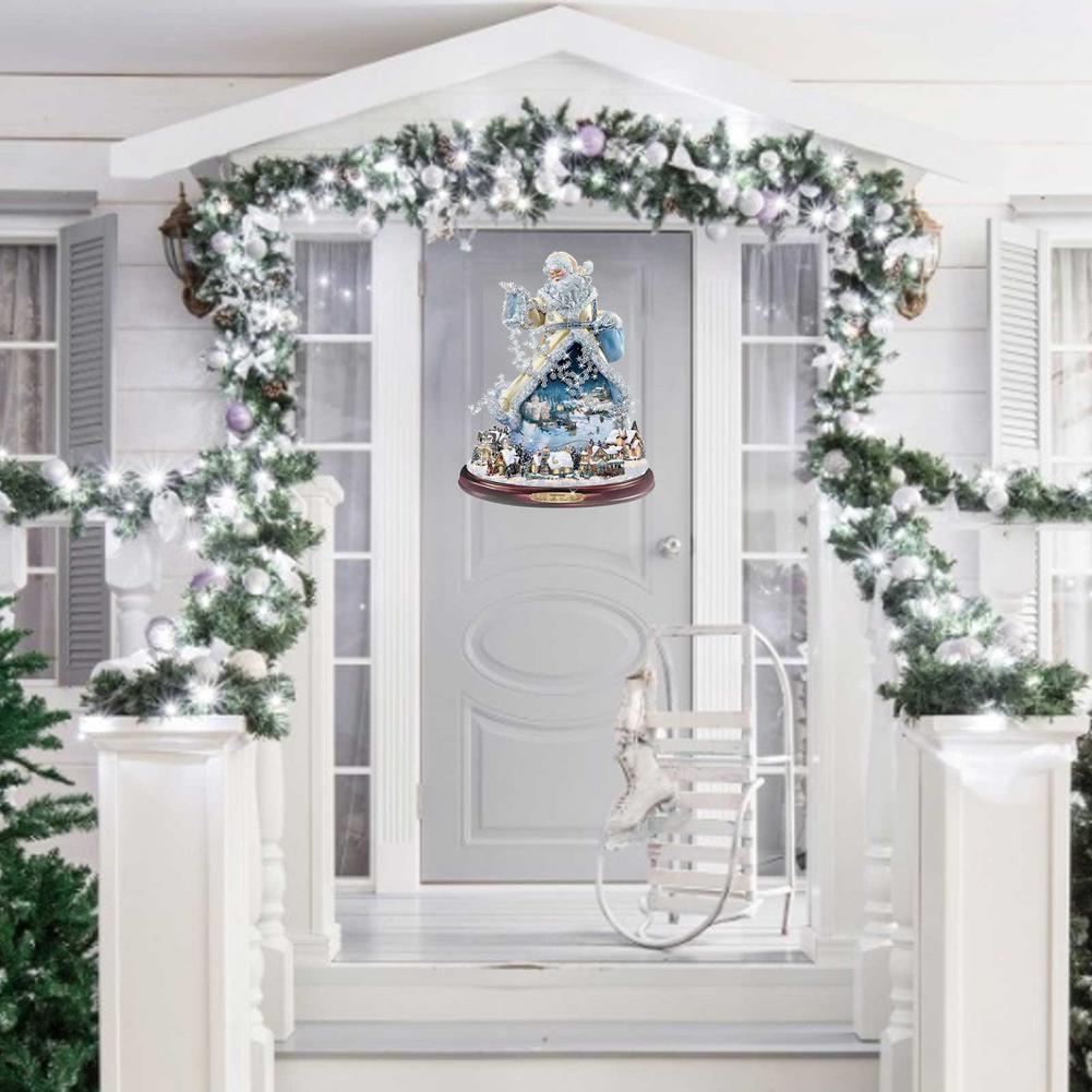Christmas Santa Sticker Waterproof Village Wall Window Decal