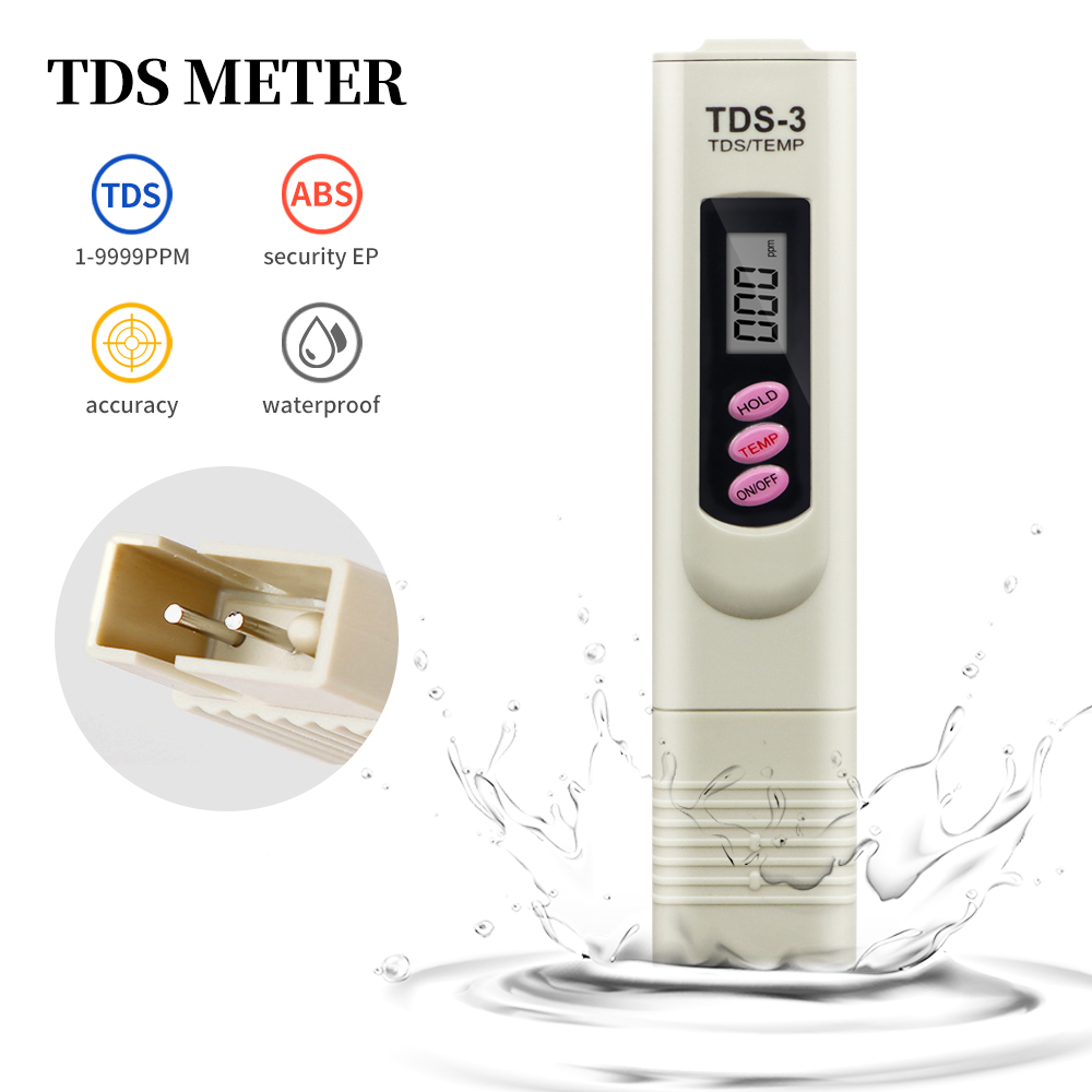Digital TDS Meter Tester Pocket Aquarium Pool Water Wine Urine LCD Pen Monitor calibrate by HOLD TEMP BOTTON 20%OFF