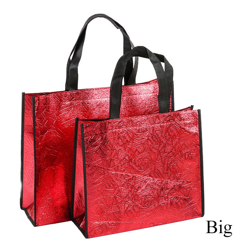 silver Coated Cotton filling Waterproof Tote High Reusable grocery High capacity Non-woven Fabric bag Shopping Bag