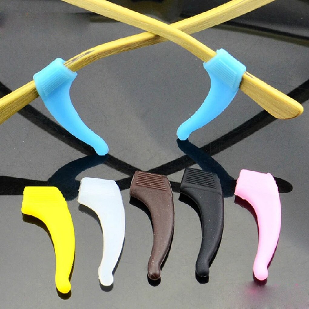 2 Pairs Anti-Slip Ear Hook Eyeglass Eyewear Accessories Tip Ear Grip Silicone Hook Glasses Spectacle Holder Sports Ear Hooks