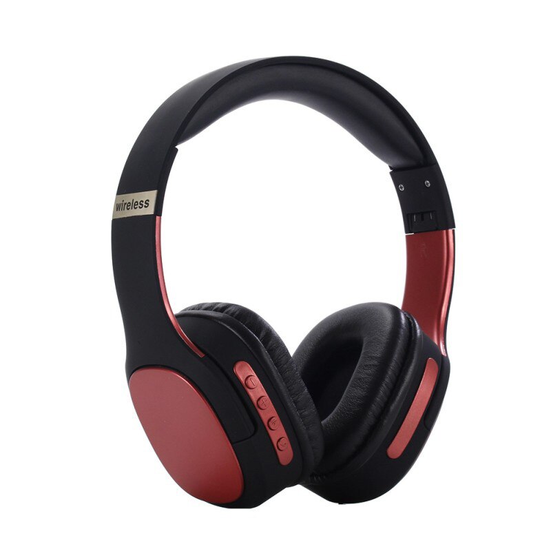 MH3 Wireless Bluetooth Headphones Stereo Headset Gaming Earphones with Microphone for Phone Pad PC Laptop: red