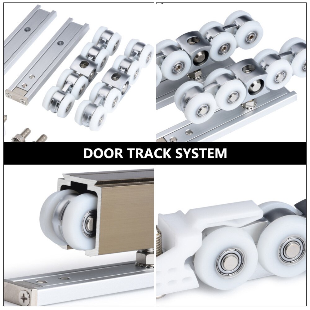 1 Set Durable Practical Exquisite Door Accessories Track Roller Door Track System Sliding Track Roller for Hotel Store Home