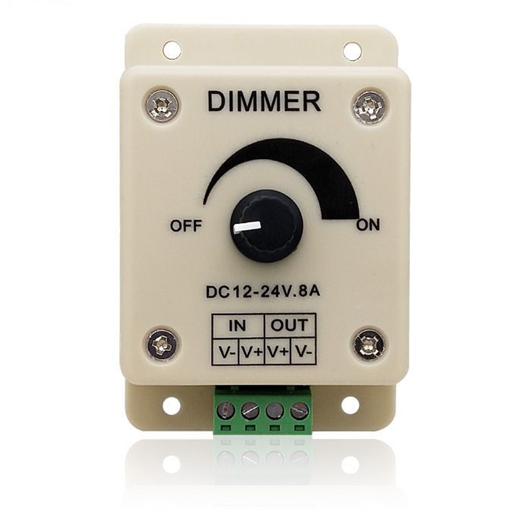 12V 24V Led Dimmer 8A Voltage Regulator Verstelbare Controller Voor Led Strip Licht Lamp Dimmer Controller Knop dimmer