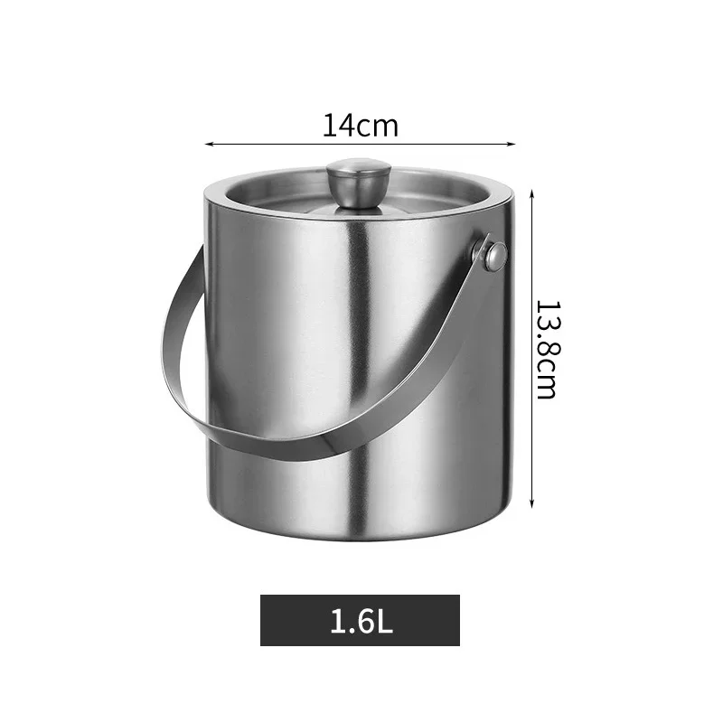 Stainless Steel Ice Grain Ice Bucket Double Walled Cooler Bucket Portable Beer Bucket with Comfortable Carry Handle Beer Cooler: Blue