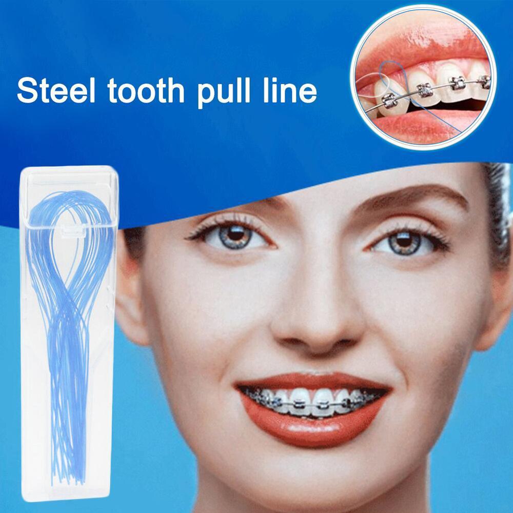 Orale Dental Floss Threader Tand Floss Houders Tussen Orthodontische Beugels Brug Hilo Dental Orale Schone Tandenstoker Kleur Willekeurige