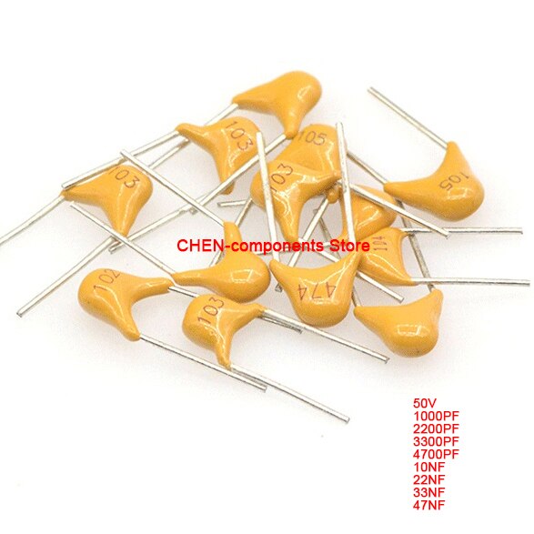 50Pcs Monolithische Condensator 102 222 332 472 103 223 333 473 1000PF 2200PF 3300PF 10NF 22NF 47NF 50V multilayer Keramische Condensator