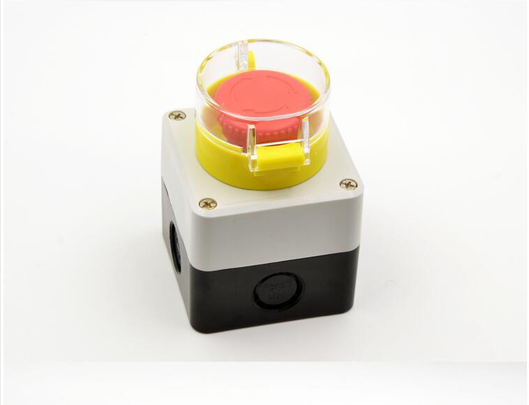 waterproof 1 key emergency self locking press side switch electric exit release push button station for automation control