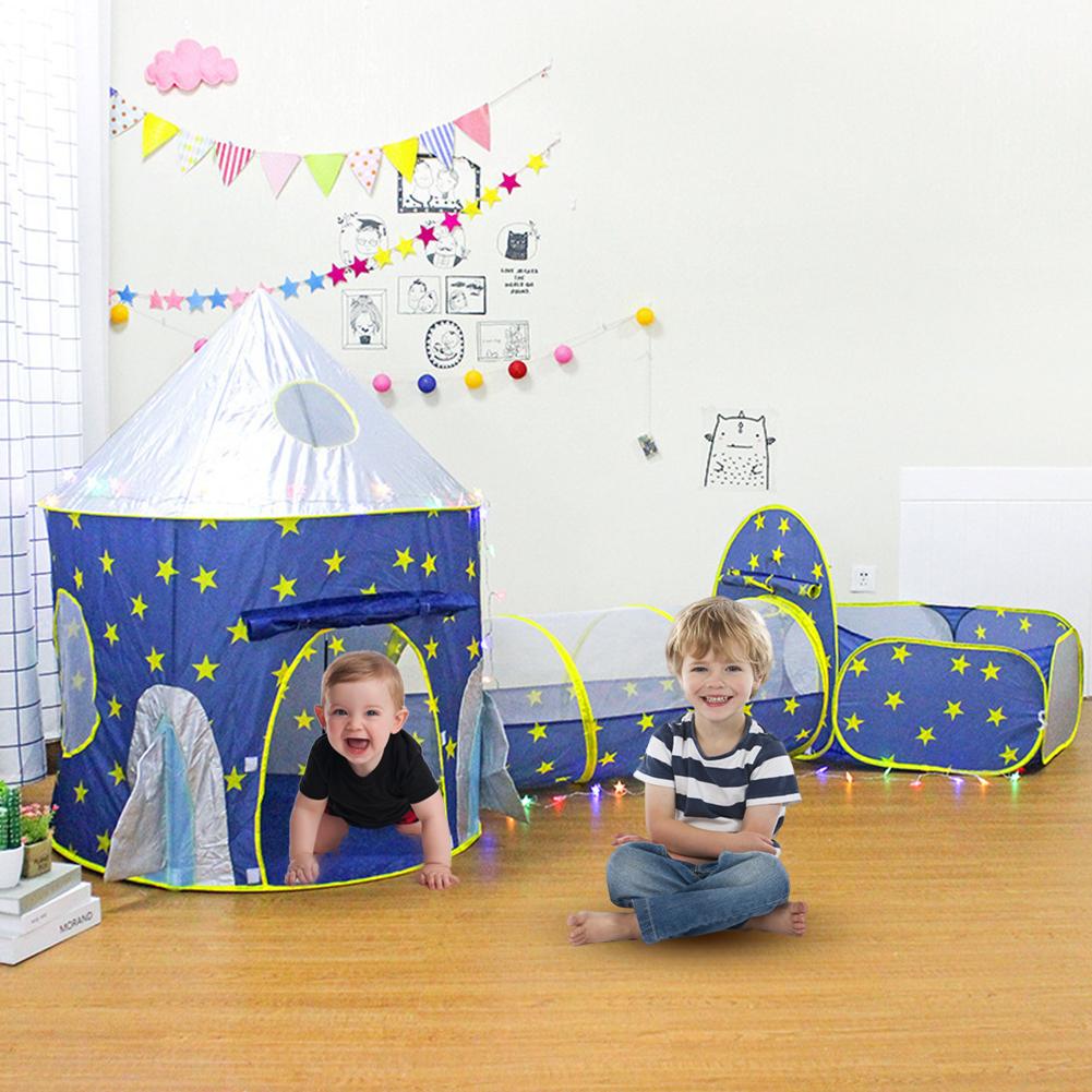 3 Stks/set Kinderen Spelen Tent Opvouwbare Ademend Pop Up Spel Huis Met Een Opbergtas Kruipen Tunnel Spelen Tent voor Kids