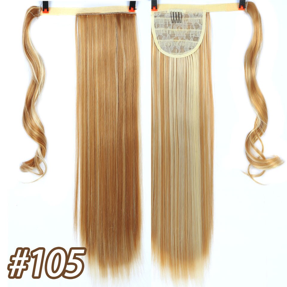 24 Inches Long wavy hair Clip In Hair Tail False Hair Ponytail Hairpiece With Hairpins Synthetic Hair Pony Tail Hair Extension: 0020-105 / 32inches