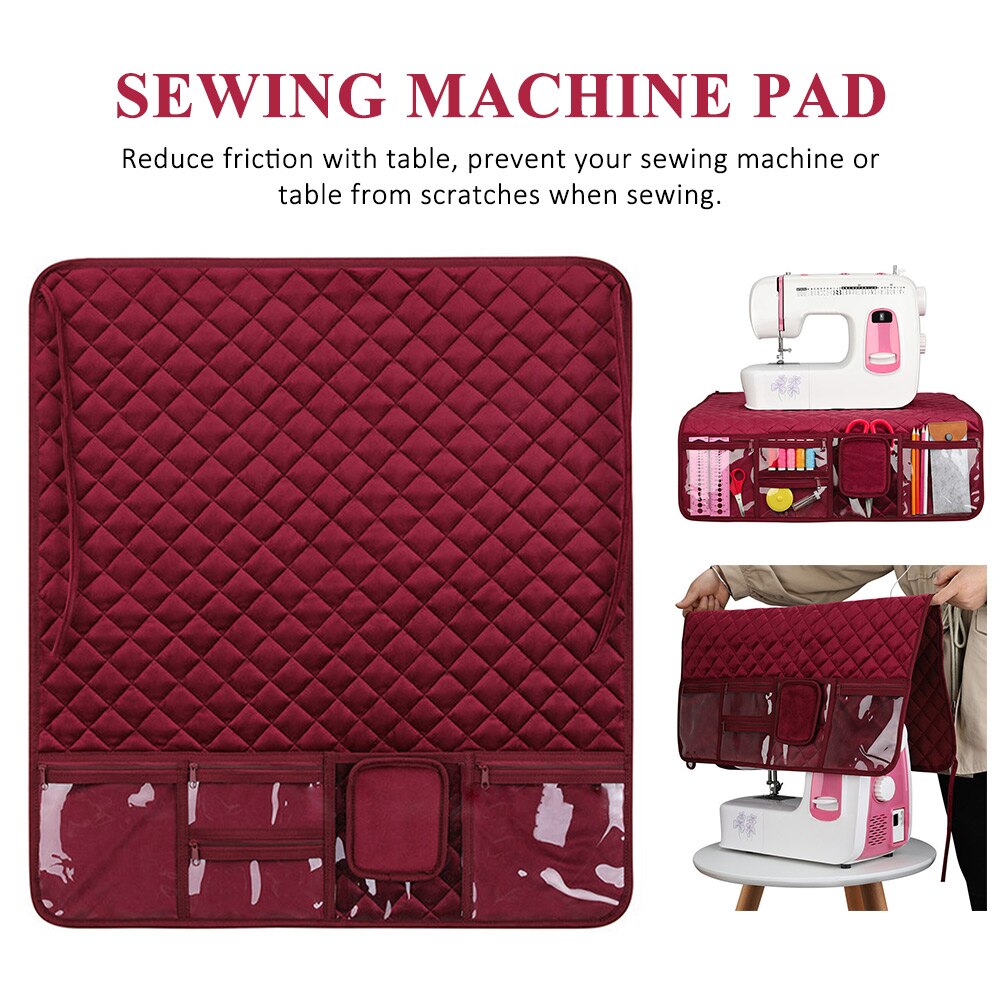 For Table Accessories With Pockets Sewing Machine Pad Organizer Soft Rectangle Lightweight Modern Multifunction Home Folding Mat
