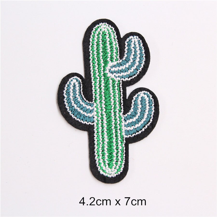 Fint tyg broderat kaktus patch keps klistermärken väska sy strykjärn på applikationer gör det själv kläder sömnad klädtillbehör  bu148: Bu148 n 18