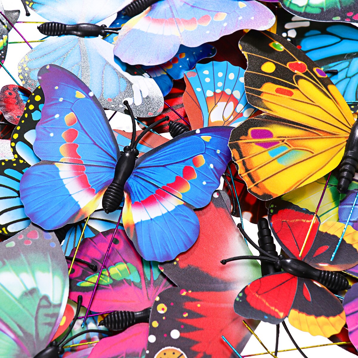 Dekoracje rowerowe 108 sztuk koła szprychy koraliki świetlny plastikowe okrągłe szprychy koralik 30 sztuk motyle klipy 6 sztuk ważki klipy