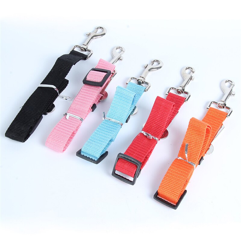 5 Kleuren Pet Veiligheidsgordels Hond Auto Veiligheidsharnas Terughoudendheid Lead Leash Reizen Clip