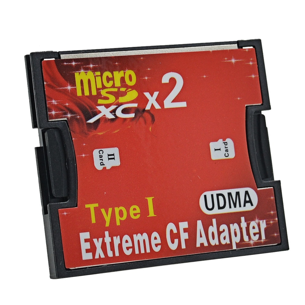 Adaptateur double Micro SD vers Compact Flash de Type I, haute vitesse, SDHC, SDXC, TF, CF, convertisseur de carte avec emballage de détail