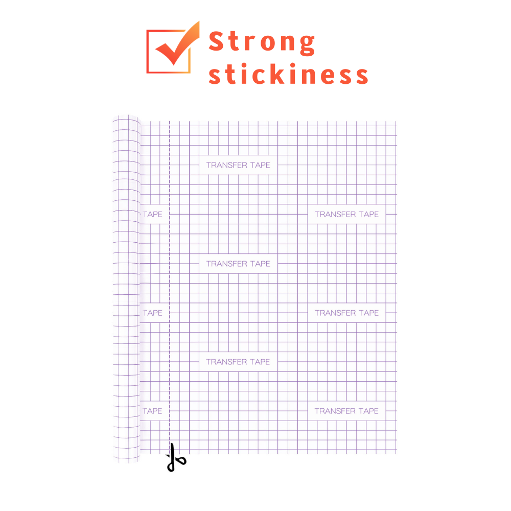 Premium Vinyl Transfer Tape, Clear Transfer Paper For Adhesive Vinyl, Standard and Strong Adhesion for Cricut & Silhouette: 250*230cm / PURPLE