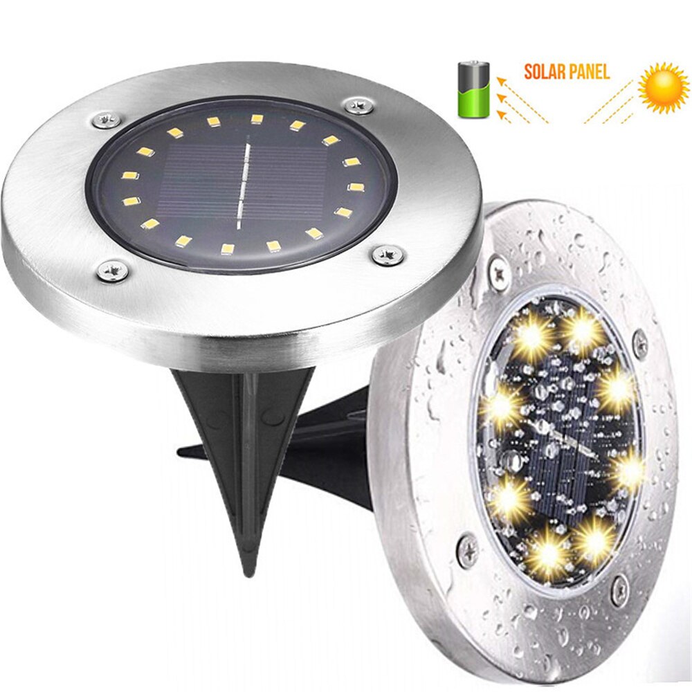 4 Sets RGB Solar IP67 LED Garden Lights Bulb Ground Lawn Lights Waterproof Lamps Underground Landscape Lights for Pathway Street