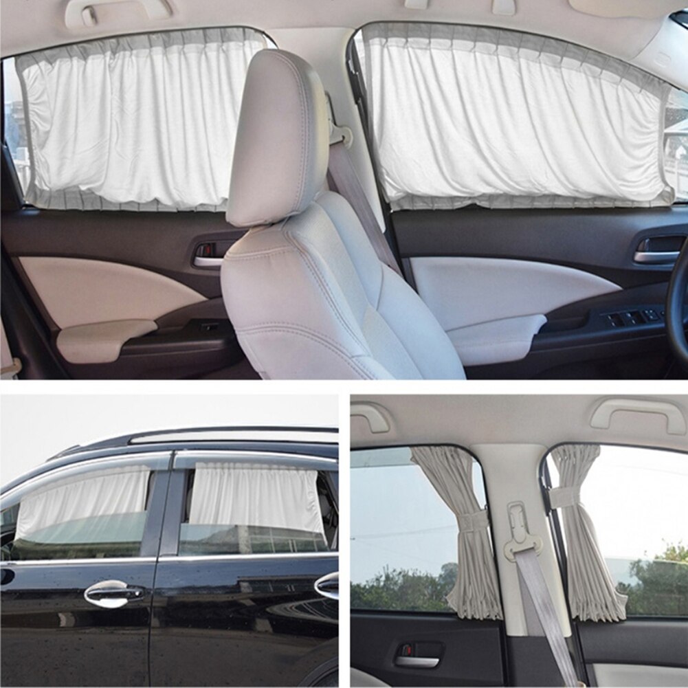 Car Curtains Window Shades UV Protection Auto Privacy Shade Valances for Side Window Universal Windshield Sunshade