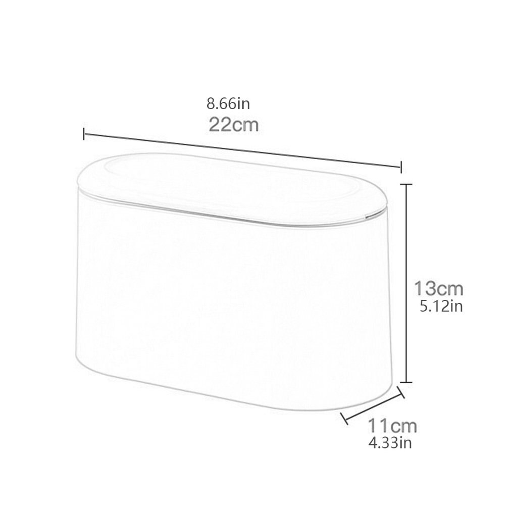 Mini Desktop Trash Can Push-up Cover Double-layer Trash Bin PP Countertop Wastebasket Press Neutral /