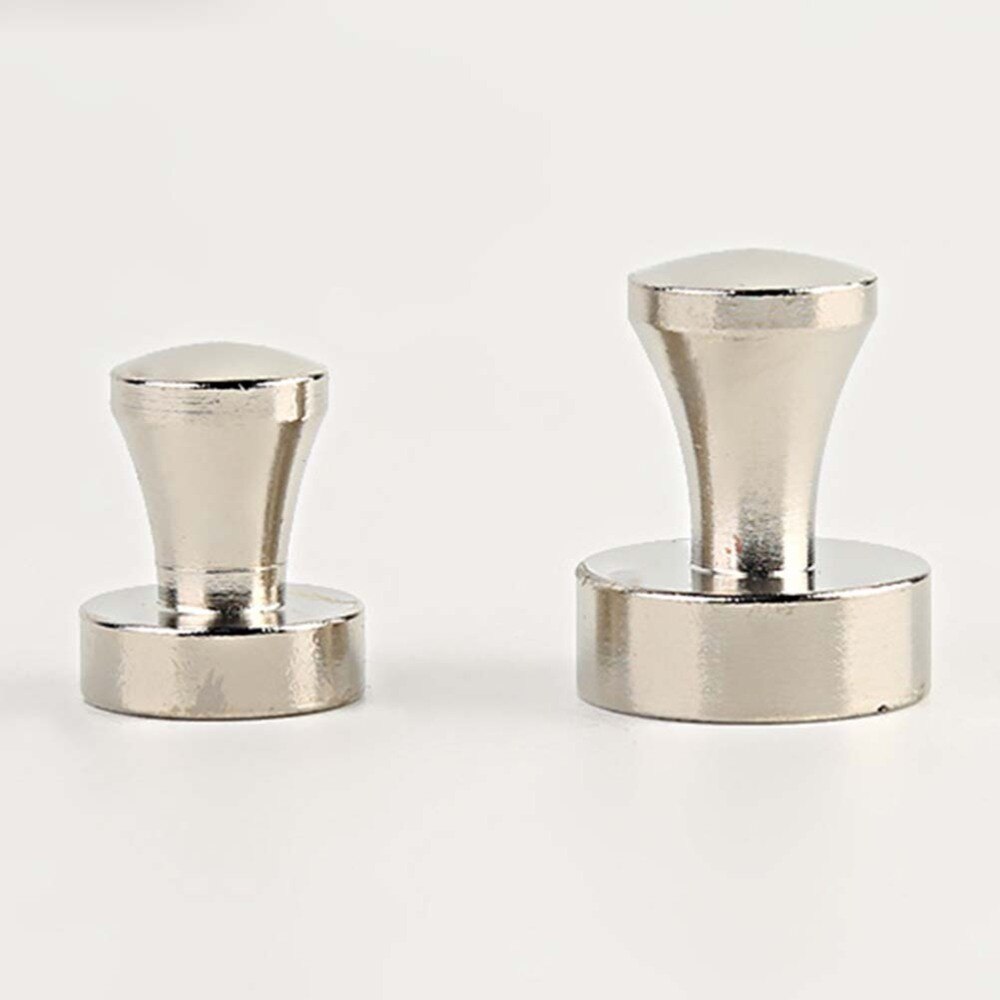 12 Pcs Steel Magnetic Push Silver Color Nickel-Plated Fridge Kitchen Magnets Locker Cool Multiuse Dry Erase Whiteboard Magnets