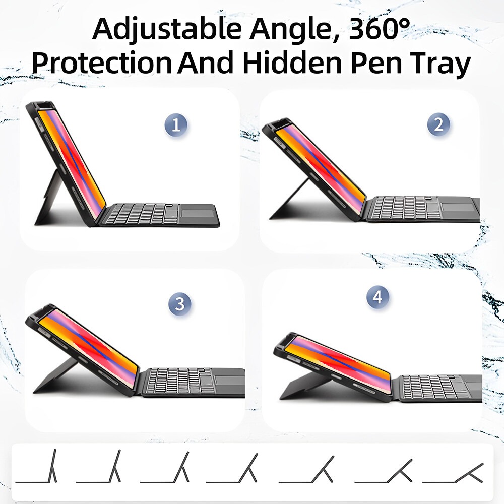 Magic Keyboard Case voor HUAWEI Matepad SE 11 inch HUAWEI MatePad 11.5 S 2025 Afneembare Backlight Toetsenbord Cover