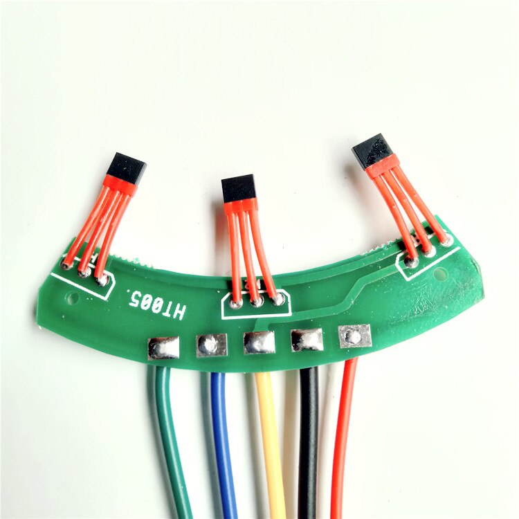 2 pces brushless dc motor hall sensor,3144/41f/43f/413 hall elemets com placa e cabo para 2-rodas/3-wheels veículos elétricos