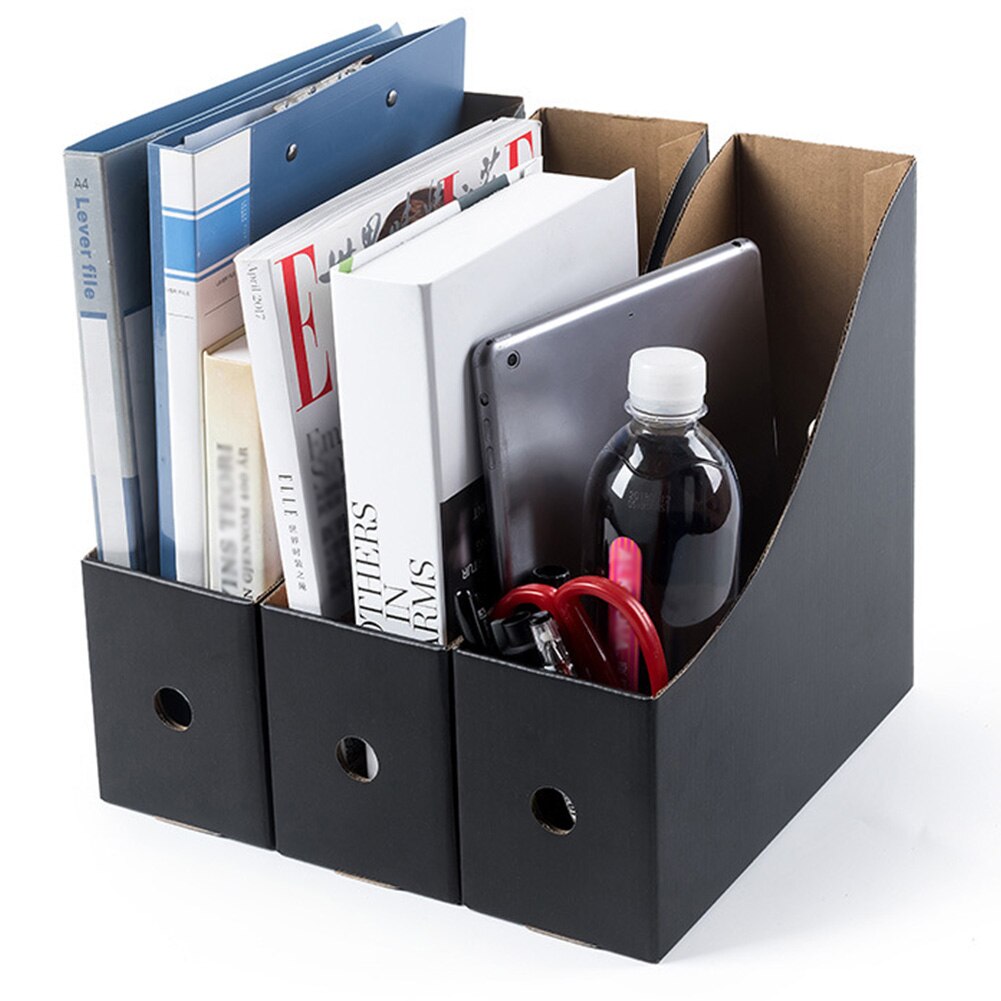 5PCS/Set Paper Desk Organiser Office Foldable Pencil Magazine Rack Simple Paperwork Document Storage Box File Holder