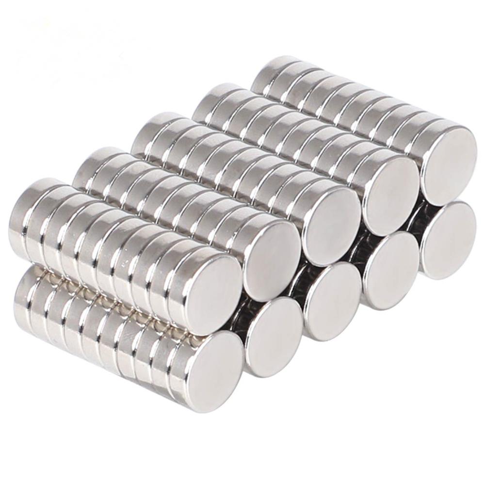 100Pcs 10X3 Koelkast Magneten, Kleine Ronde Kantoor Magneten, multi-Gebruik Premium Geborsteld Nikkel Voor Koelkast, 10X3 Magneet