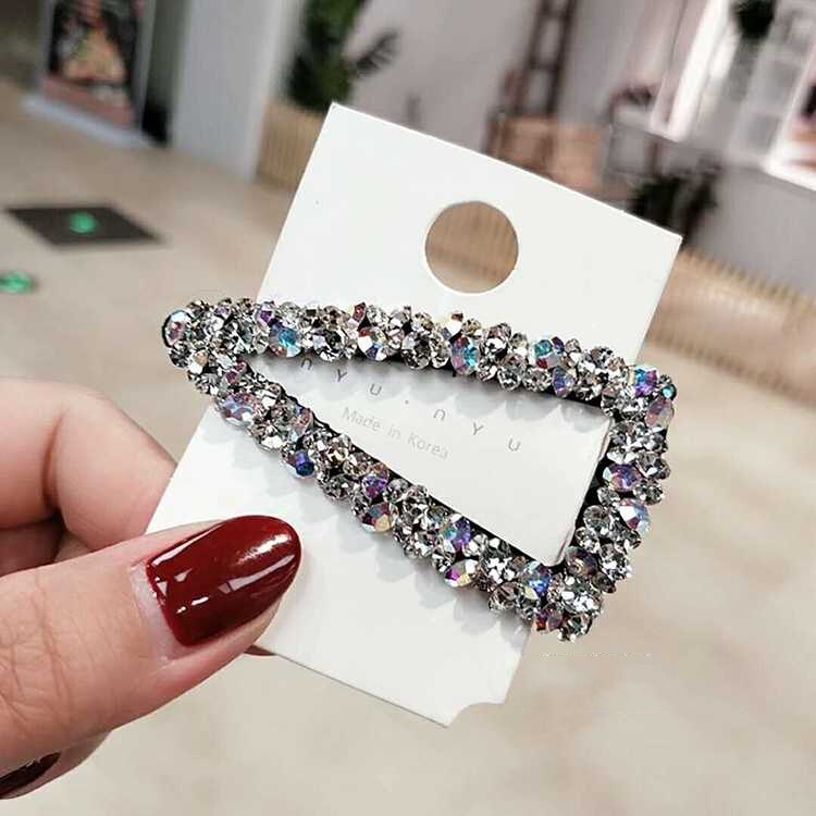 Meisjeshaarklauw geometrische imitatieparel haarspeld krab retro hartvormige kristallen haarspeldjes haaraccessoires voor vrouwen