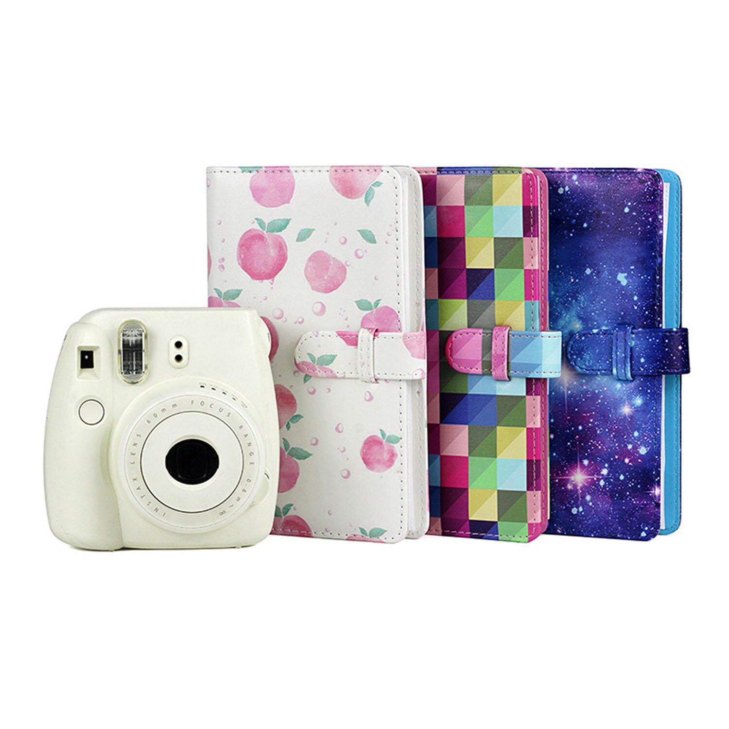 Gosear 96-Pocket Universal Mini PU Leather Photo Picture Album for Fujifilm Instax Mini 8 9 7S 7C 25 70 90 3inch Mini Films