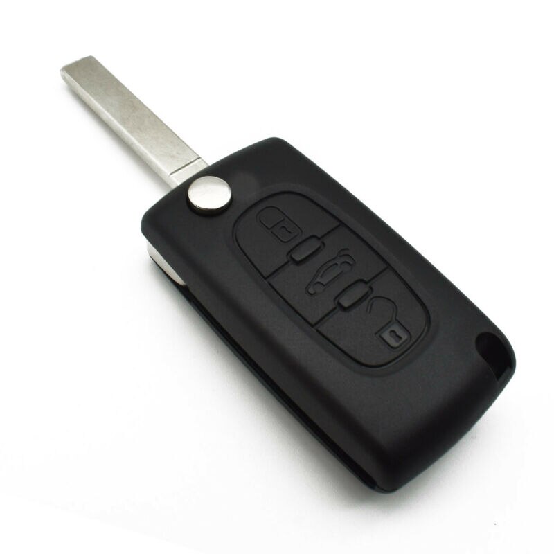 3 Button Remote Flip Key Shell Case Voor Peugeot Expert Partner CE0523