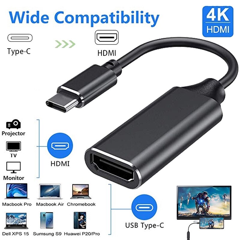 Usb C Naar Hdmi Adapter 4K 30Hz Kabel Type C Hdmi Macbook Samsung Galaxy S10 Huawei Mate p20 Pro USB-C Hdmi Adapter