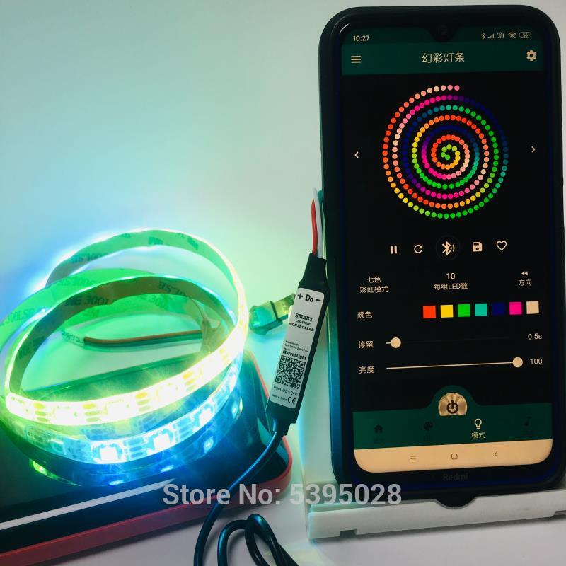 USB Music Controller Bluetooth Marvle Light Control for WS2812B Ws2811 Addressable Led Strip USB DC Interface