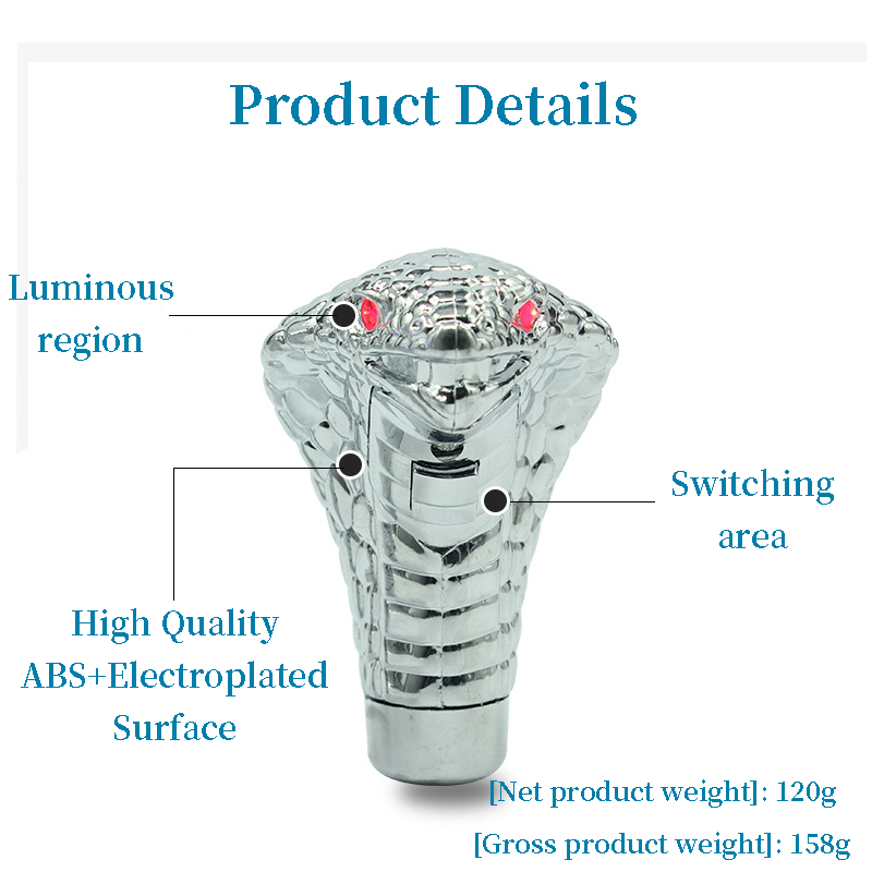 Personality Universal Car LED Modified Shifter Knob For Kia Rio 3 Ceed Toyota Corolla  Avensis C-HR RAV4 Mazda 3 6 BMW E46