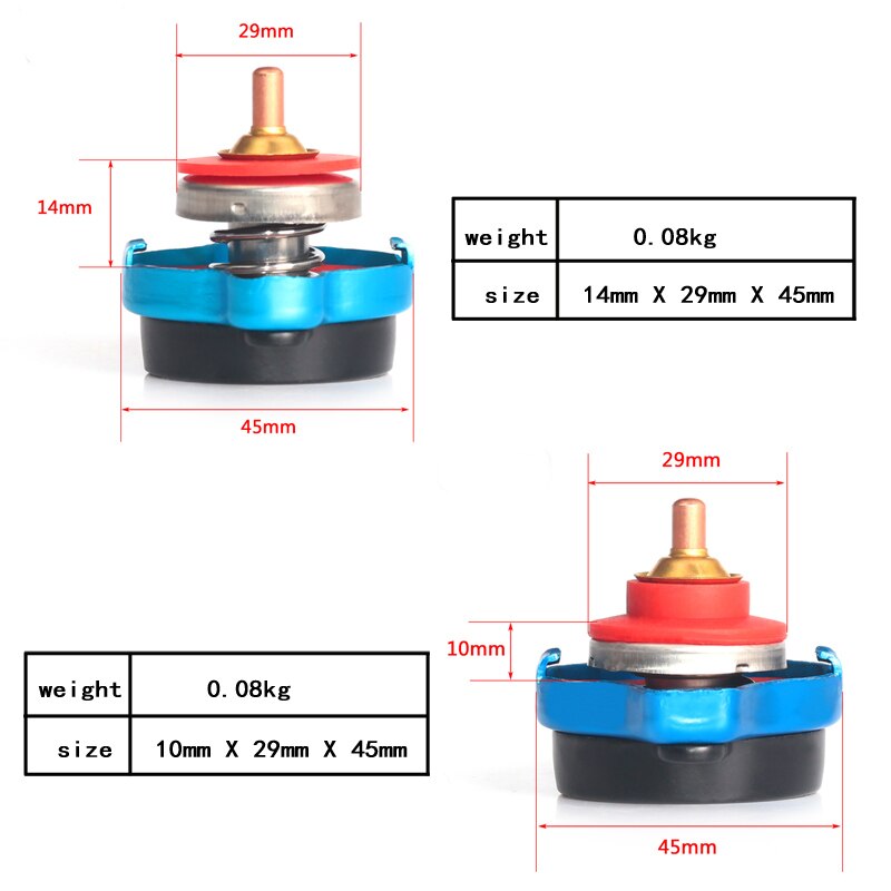 CHUKY Auto Water Tank Thermostatische Radiator Cap Met Temperatuurmeter Meter Accessoires Voor Nissan Qashqai Opel Astra J H Kia