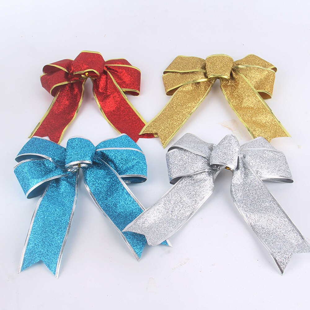 5Pcs 22*21cm Large Festival Bows Christmas Tree Bowknot Ornaments Party Xmas Decoration