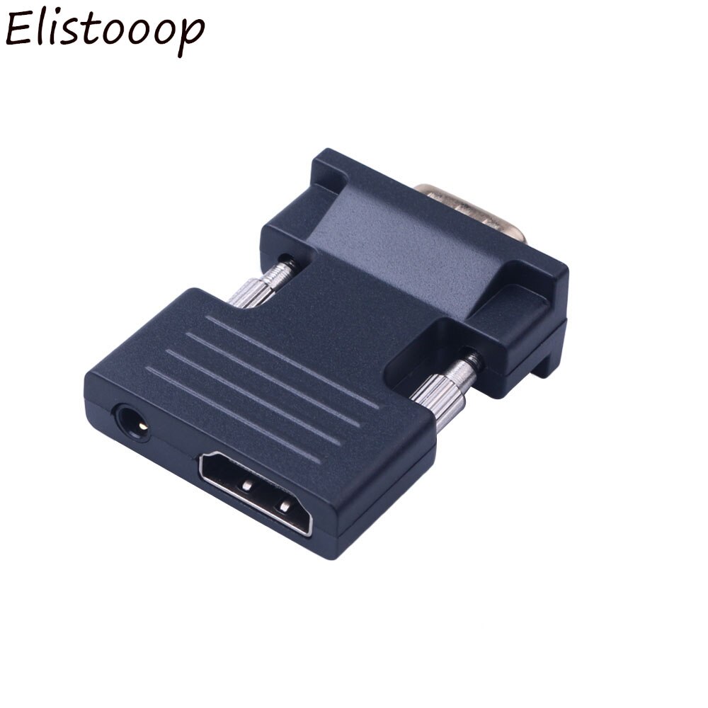 VGA to HDMI-compatible Converter Adapter 1080P VGA Adapter For PC Laptop to HDTV Projector Video Audio HDMI-compatible to VGA