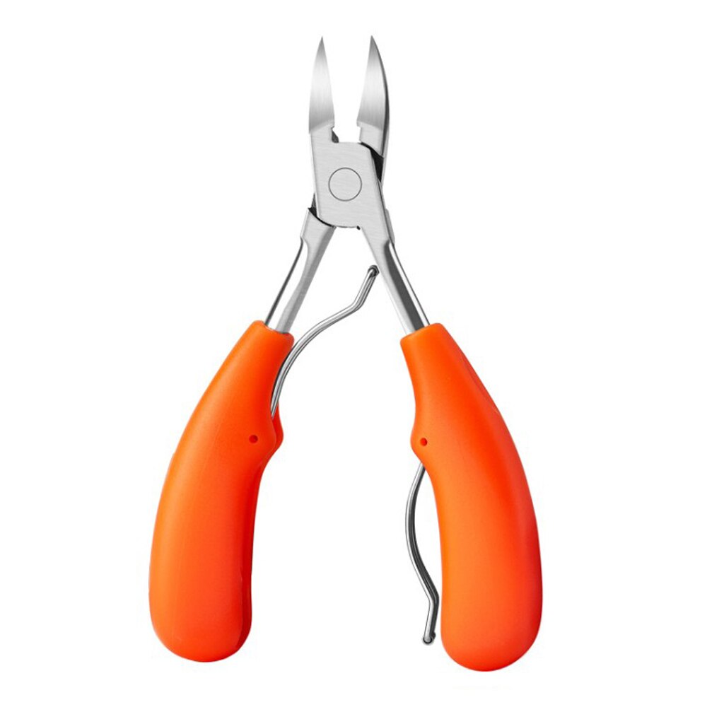 Tå negleklipper manicure pedicure skærer neglebåndstang fodpleje kloskærer neglesaks klip tånegle værktøj: Orange